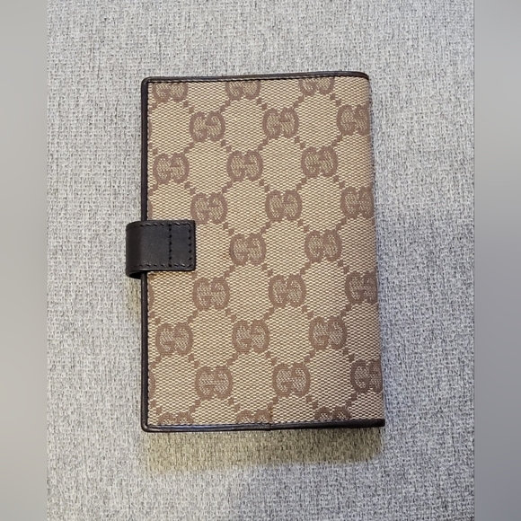 Gucci GG Canvas & Leather Wallet / Passport Holder + Gucci Dust Bag - EUC - Picture 3 of 12